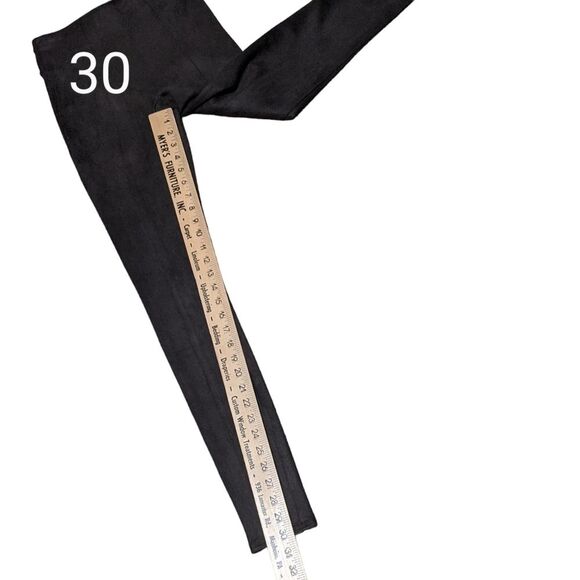 SPANX Faux Suede Leggings shapewear chocolate brown pull on XS - Picture 5 of 9